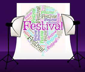 Image showing Festival Balloon Means Text Concert And Festivities