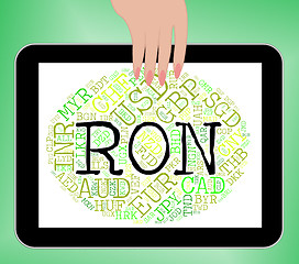 Image showing Ron Currency Means Worldwide Trading And Banknotes