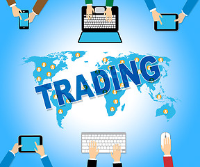 Image showing Online Trading Indicates Web Site And Commerce