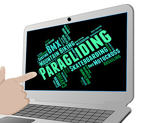 Image showing Paragliding Word Shows Wordcloud Paraglider And Parashute