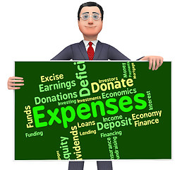 Image showing Expenses Word Represents Finances Outlays And Costs