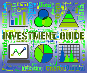 Image showing Investment Guide Indicates Business Graph And Advise