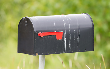 Image showing Rural mailbox on a metal post