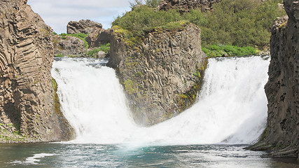 Image showing Close-up view of a water fall