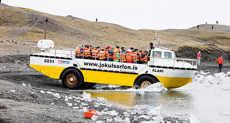 Image showing JOKULSARLON, ICELAND - JULY 21, 2016: Jokulsarlon Glacial Lagoon