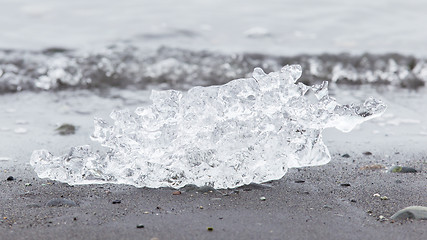 Image showing Close-up of melting ice in Jokulsarlon - Iceland