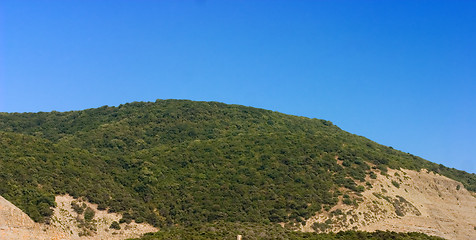 Image showing Hills with blue sky on background