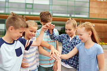 Image showing group of happy elementary school students