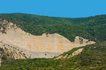 Image showing Hills with blue sky on background