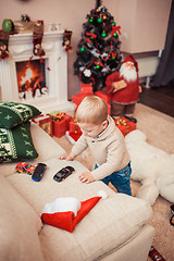 Image showing Happy family at christmas time