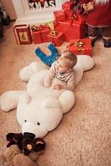 Image showing Happy family at christmas time