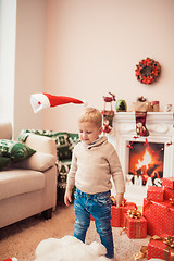 Image showing Happy family at christmas time