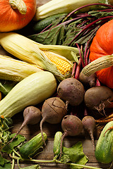 Image showing Autumn harvest vegetables