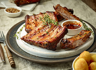 Image showing grilled pork ribs