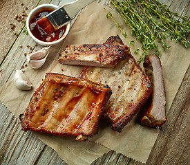 Image showing grilled pork ribs