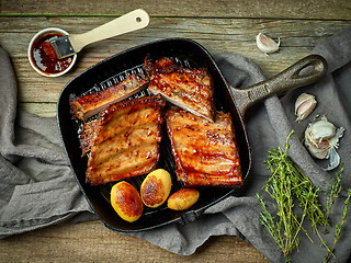 Image showing grilled pork ribs