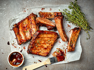 Image showing grilled pork ribs