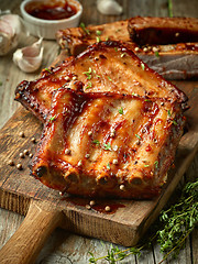 Image showing grilled pork ribs