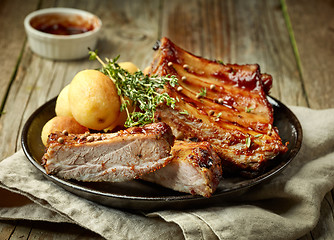 Image showing grilled pork ribs