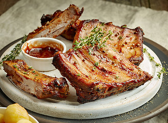 Image showing grilled pork ribs