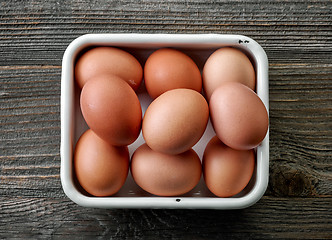 Image showing fresh brown eggs