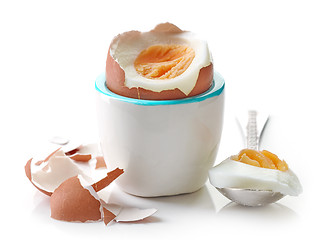 Image showing boiled brown egg