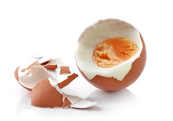 Image showing boiled egg on white background