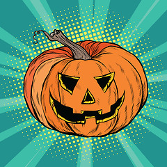 Image showing Evil pumpkin character Halloween