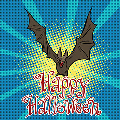 Image showing Happy Halloween bat vampire