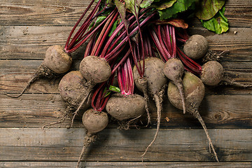 Image showing Overhead view of a beets