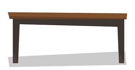 Image showing Brown wood coffee table vector illustration.