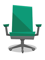 Image showing Green office chair vector illustration.