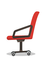 Image showing Red office chair vector illustration.