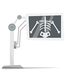 Image showing X-ray machine with image of skeleton.