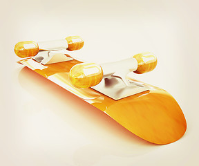 Image showing Skateboard. 3D illustration. Vintage style.