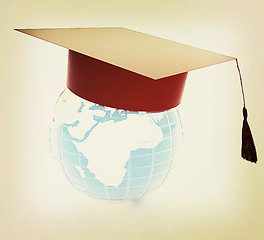 Image showing Global Education . 3D illustration. Vintage style.