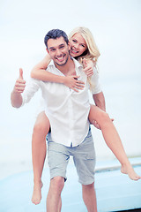 Image showing couple having fun on the beach