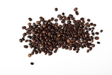 Image showing coffee grains,abstract, dark