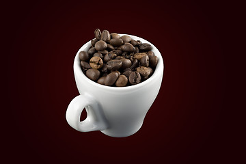 Image showing Classic white espresso cup with clipping path