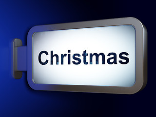 Image showing Entertainment, concept: Christmas on billboard background