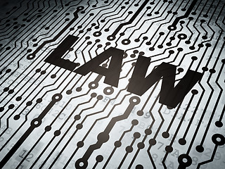 Image showing Law concept: circuit board with Law