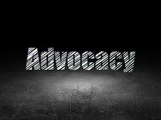 Image showing Law concept: Advocacy in grunge dark room