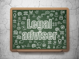 Image showing Law concept: Legal Adviser on School board background