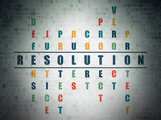 Image showing Law concept: Resolution in Crossword Puzzle