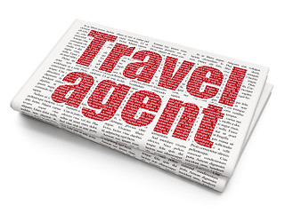 Image showing Tourism concept: Travel Agent on Newspaper background