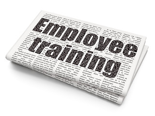 Image showing Learning concept: Employee Training on Newspaper background