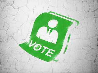 Image showing Politics concept: Ballot on wall background