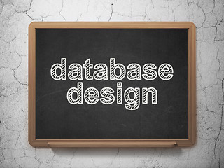 Image showing Software concept: Database Design on chalkboard background