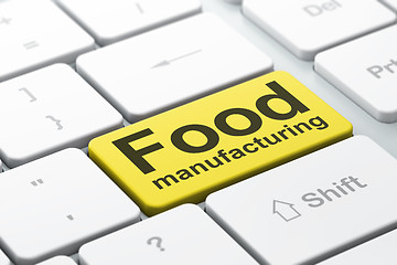 Image showing Industry concept: Food Manufacturing on computer keyboard background