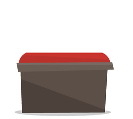 Image showing Bedside red chair vector illustration.